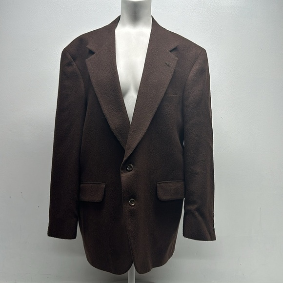 Loro Piana Blazer Sport Coat Button Down Jacket Camel Hair Brown Mens Size 42R